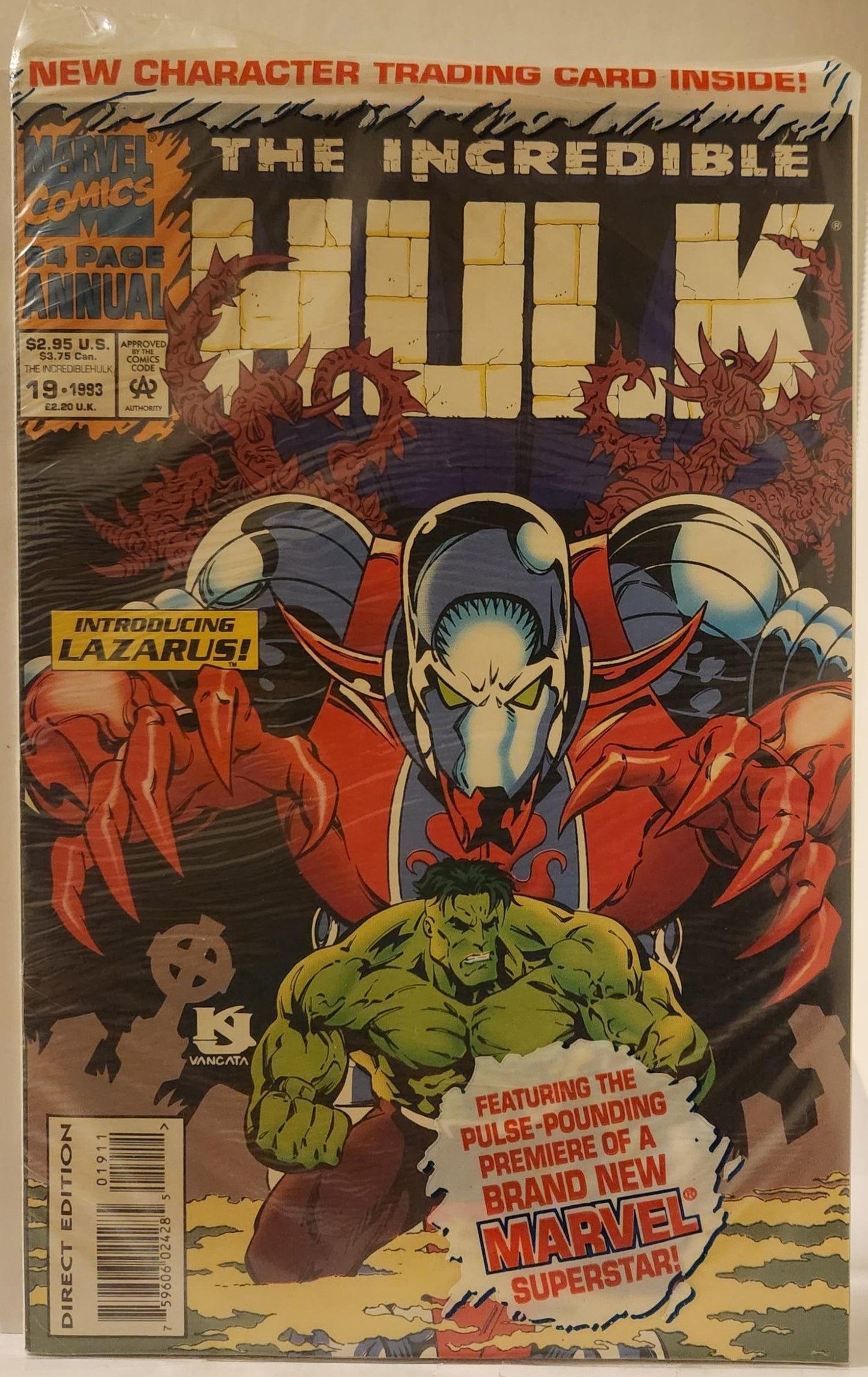 Annual 1993 Incredible Hulk W/ Card